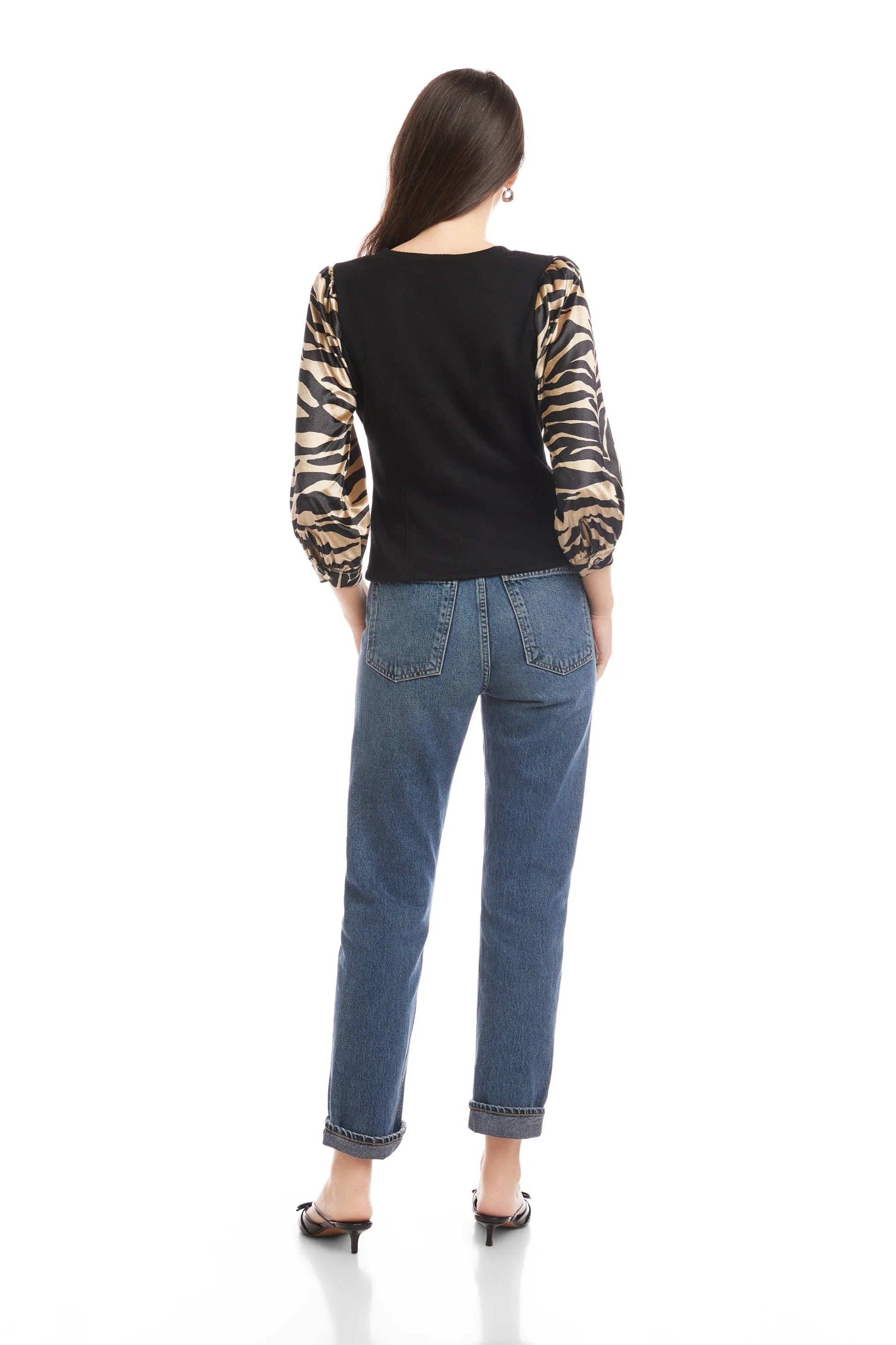 CONTRAST LORY TOP - Blouses - Sassanova