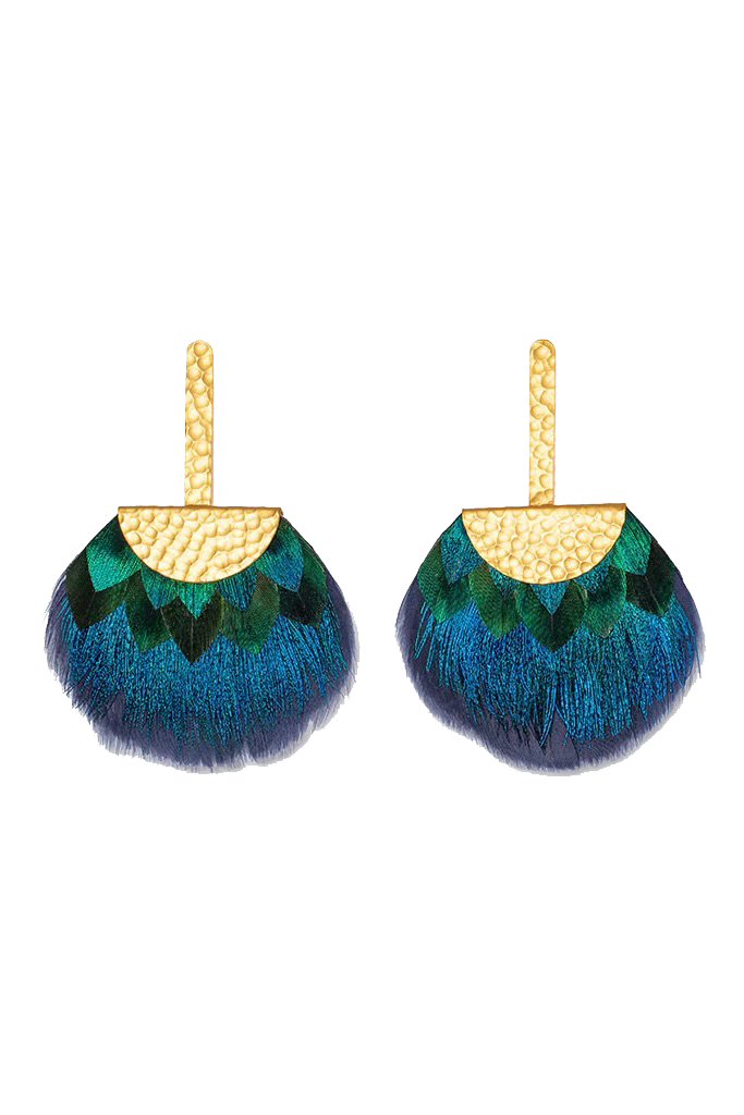 TUCKET BLUE GRECIAN EARRING - Earrings - Sassanova