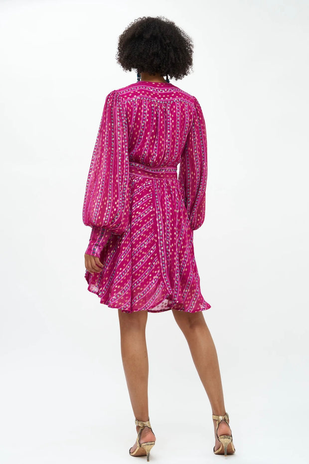 V-NECK MINI DRESS (3084S3)