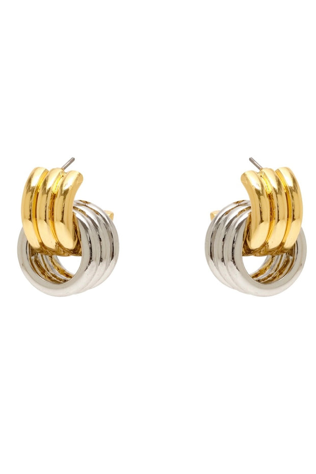PAULINE DOUBLE HOOPS- GLD/SILVER