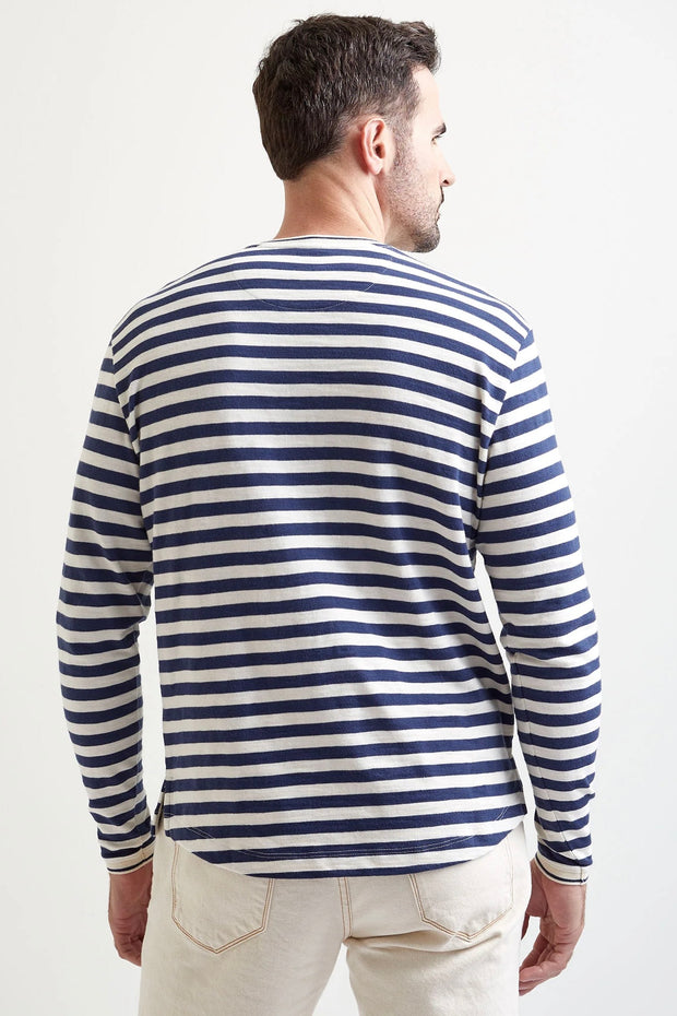 MARINA LS STRIPE HENLEY