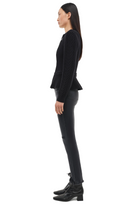 ANDI PEPLUM JACKET in black-sassanova