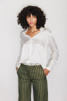 DARIA BLOUSE- WHITE - Blouses - Sassanova