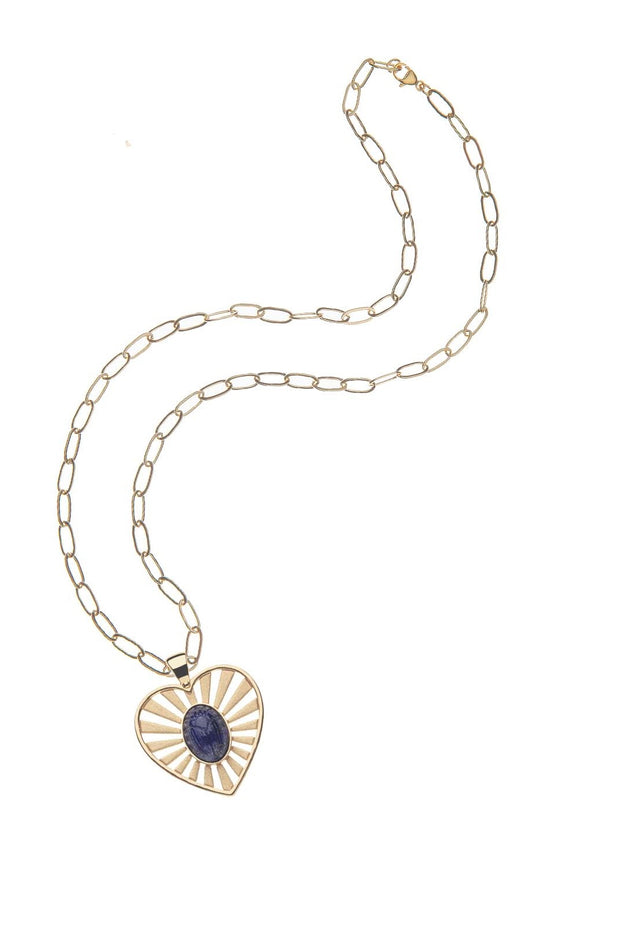 PROTECT SCARAB HEART NECKLACE- DRAWN LINK CHAIN