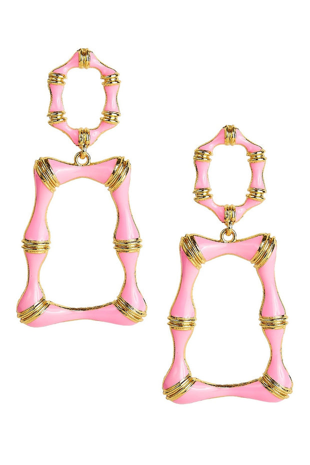 JORDAN ENAMEL BAMBOO EARRINGS