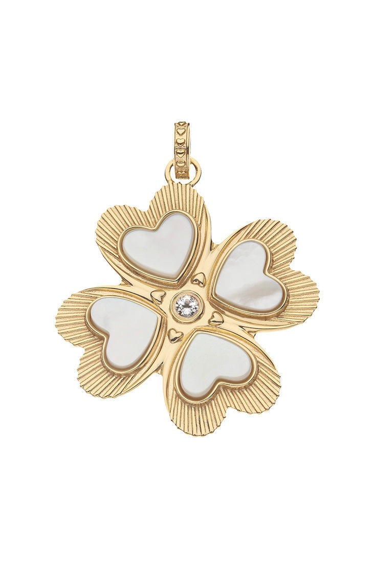 LUCKY IN LOVE MOP CLOVER PENDANT- DRAWN LINK CHAIN
sassanova