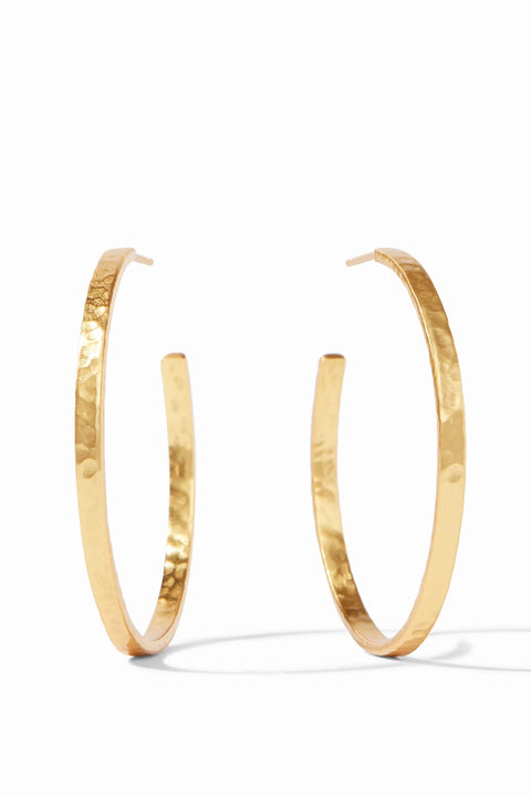 CRESCENT HOOP LG- GOLD