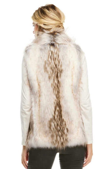 FAUX FUR HOOK VEST