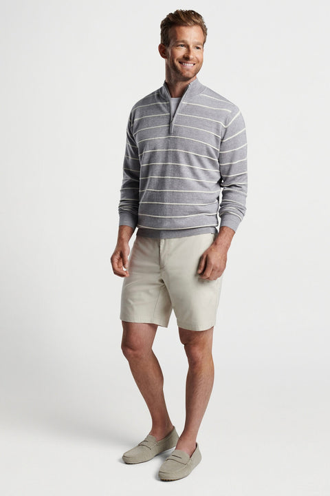 EASTHAM STRIPED 1/4 ZIP SWEATER