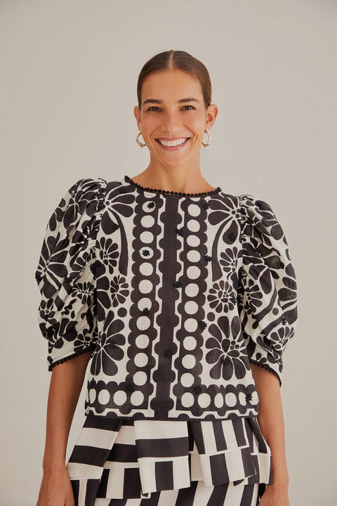 PALERMO PUFFED SLV BLOUSE