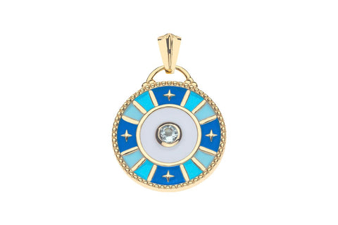 PROTECT STARRY EYE NECKLACE- DRAWN LINK CHAIN