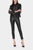 ARLO TEXTURED LACE BUTTON BLOUSE - Blouses - Sassanova