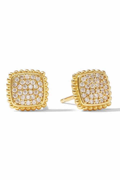 NOEL PAVE STUD- GLD/CZ