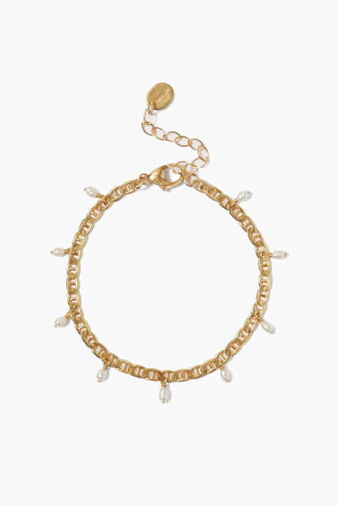 CELESTE BRACELET- PEARL/GLD