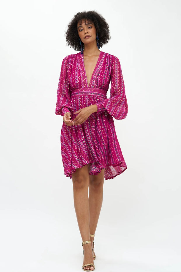 V-NECK MINI DRESS (3084S3)