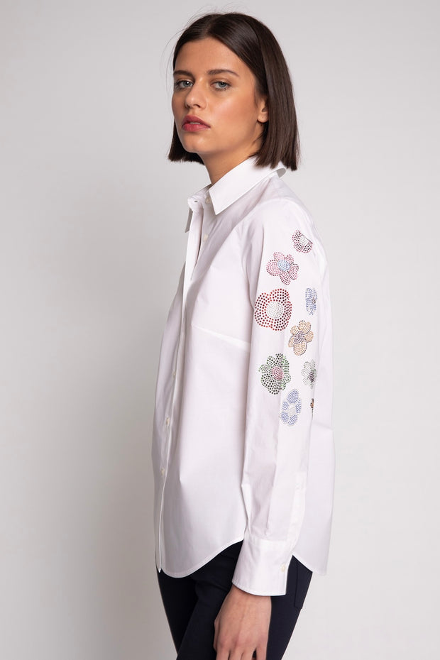 STRASS POPLIN BLOUSE (30640)