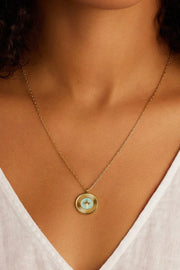 COMPASS PENDANT NECKLACE- GLD