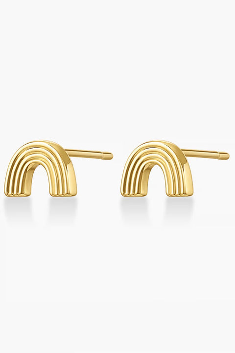 RETRO RAINBOW STUDS- GLD