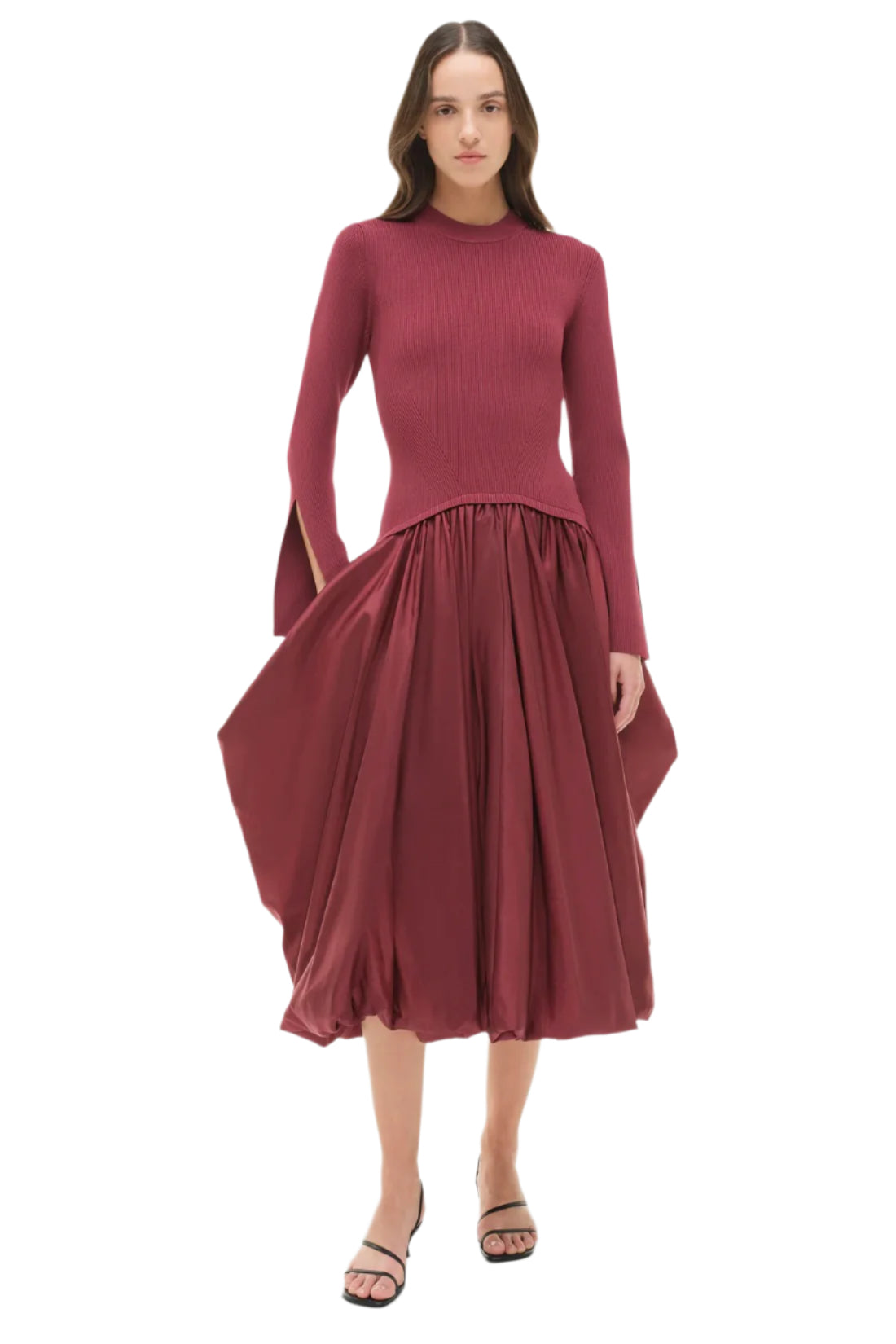 KENLIE L/S MOCK NECK MIDI DRESS
sassanova