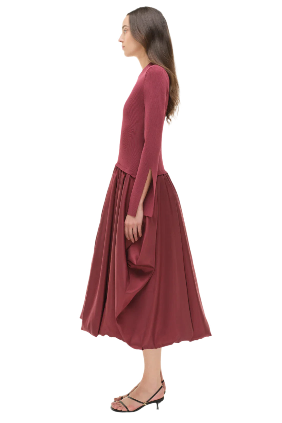 KENLIE L/S MOCK NECK MIDI DRESS
sassanova