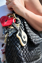 HAND PAINTED PADLOCK HEART BAG CHARM & KEYCHAIN - Keychains - Sassanova