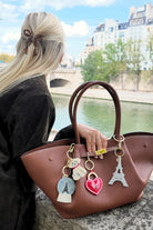 HAND PAINTED PADLOCK HEART BAG CHARM & KEYCHAIN - Keychains - Sassanova