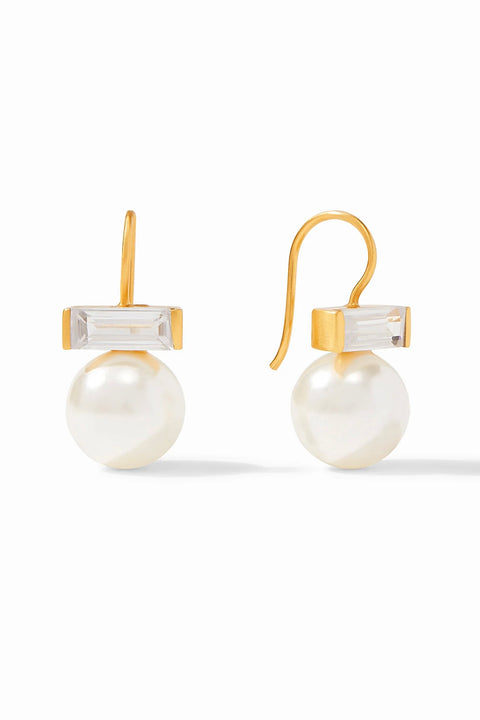 CHARLOTTE EARRING- PEARL/CZ