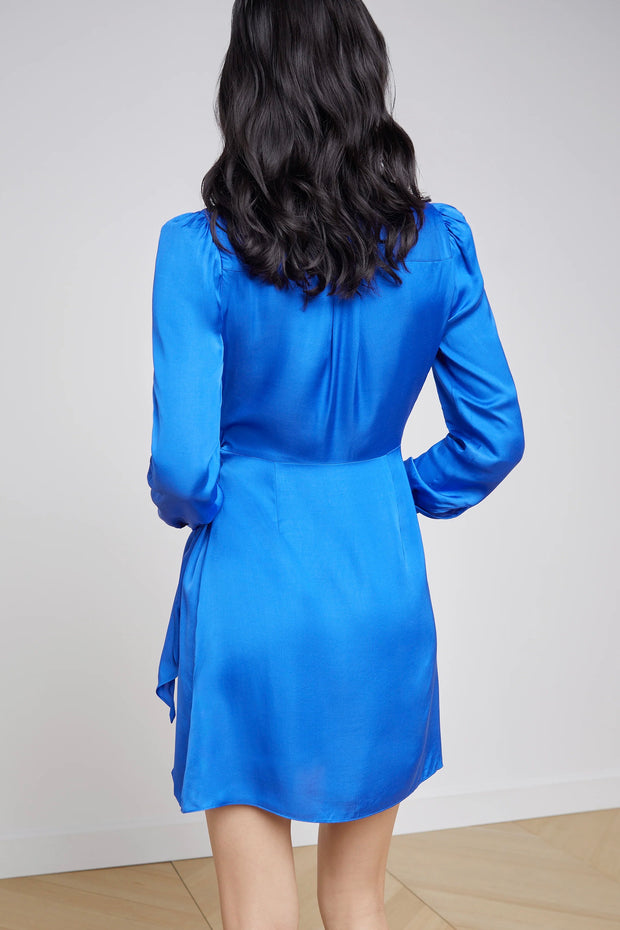 AMANI LS WRAP MINI DRESS