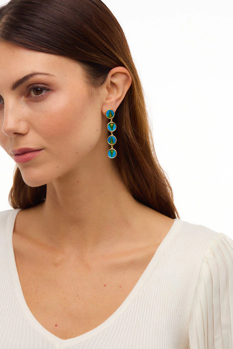 NORMAN CASTLE ROUND BEZEL DROP EARRING
sassanova