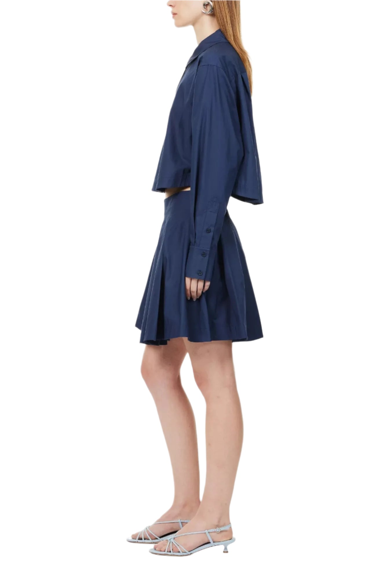 CALLAS L/S PLEATED MINI DRESS-Sassanova2