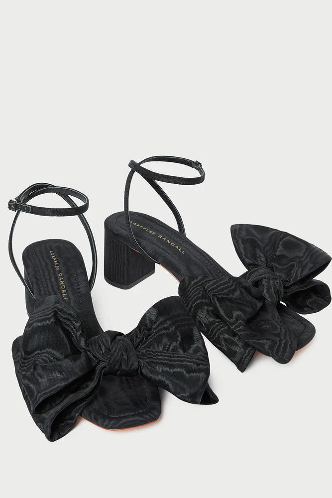 CARMEN MID HEEL BOW SANDAL - Heels - Sassanova