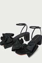 CARMEN MID HEEL BOW SANDAL - Heels - Sassanova