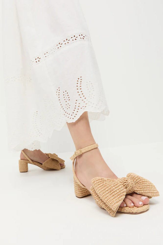 CARMEN MID HEEL BOW SANDAL - Heels - Sassanova