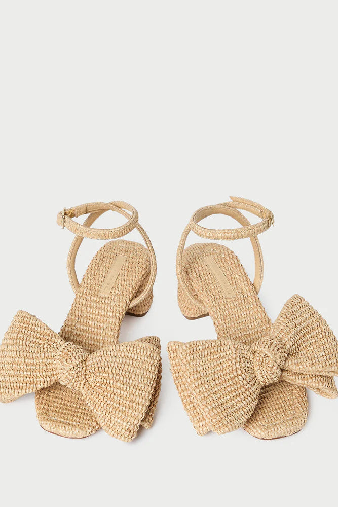 CARMEN MID HEEL BOW SANDAL - Heels - Sassanova