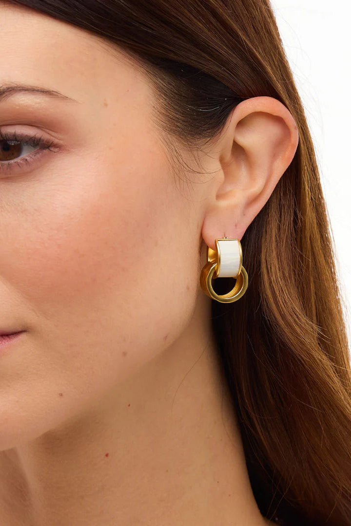 DUNMORE TWO PIECE HOOP GOLD - Earrings - Sassanova