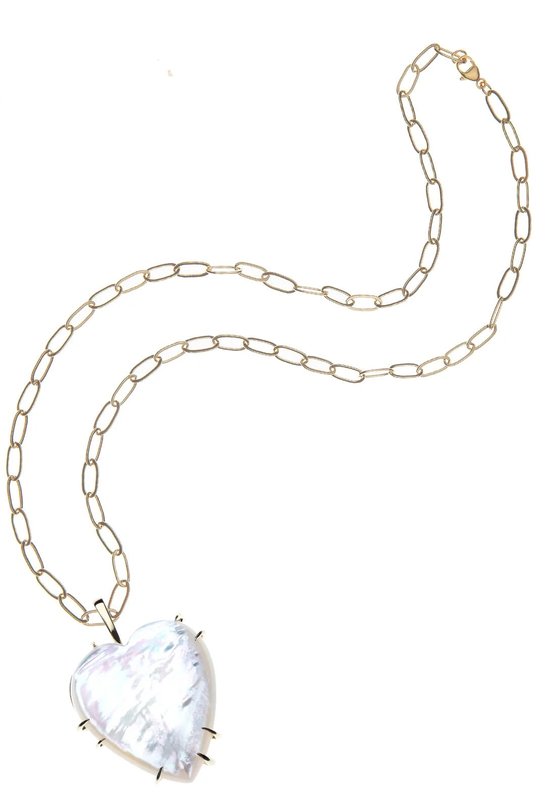 LOVE CARRY YOUR HEART MOP PENDANT- DRAWN LINK CHAIN
sassanova