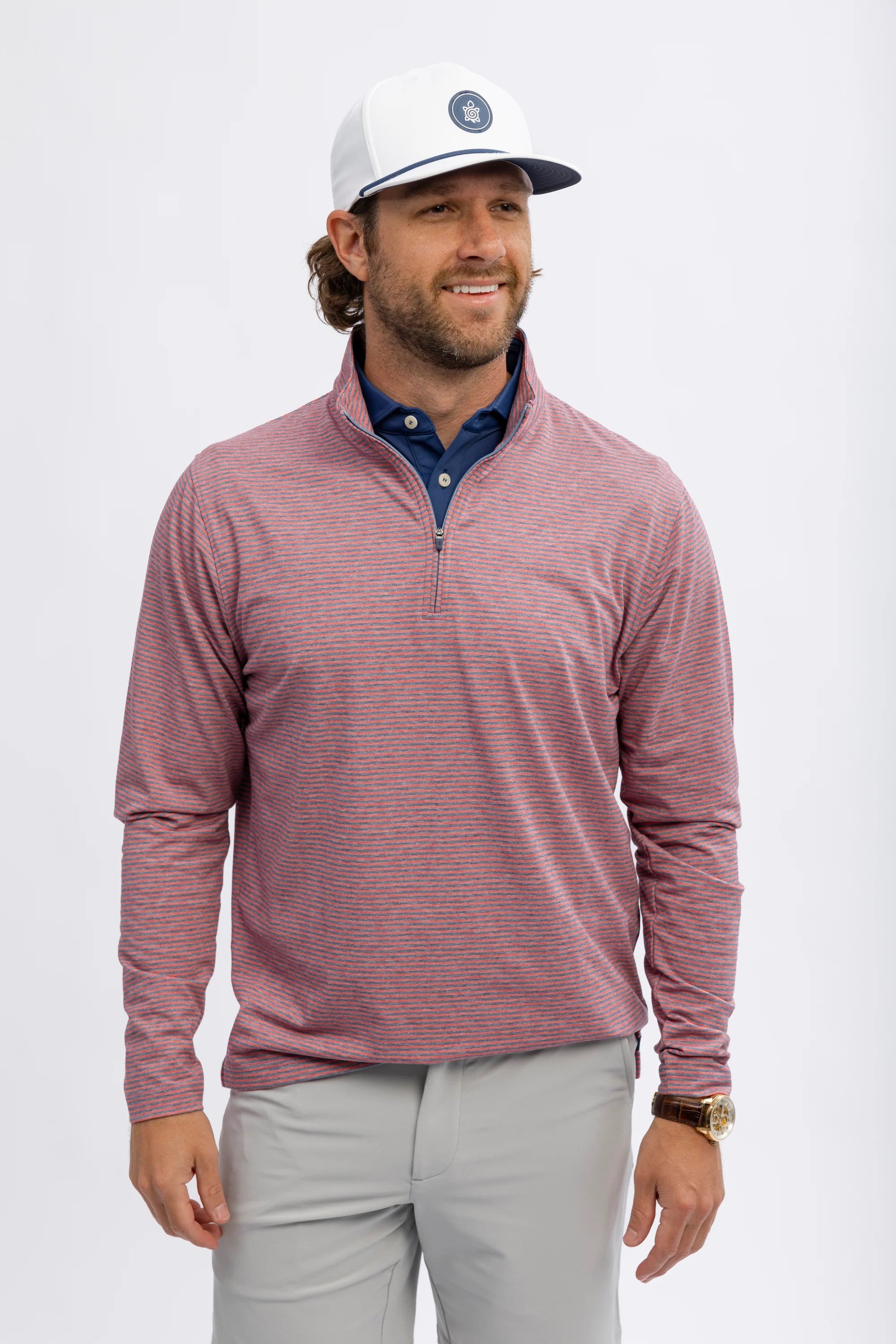 AVERY STRIPE 1/4 ZIP - Sweaters - Novaman