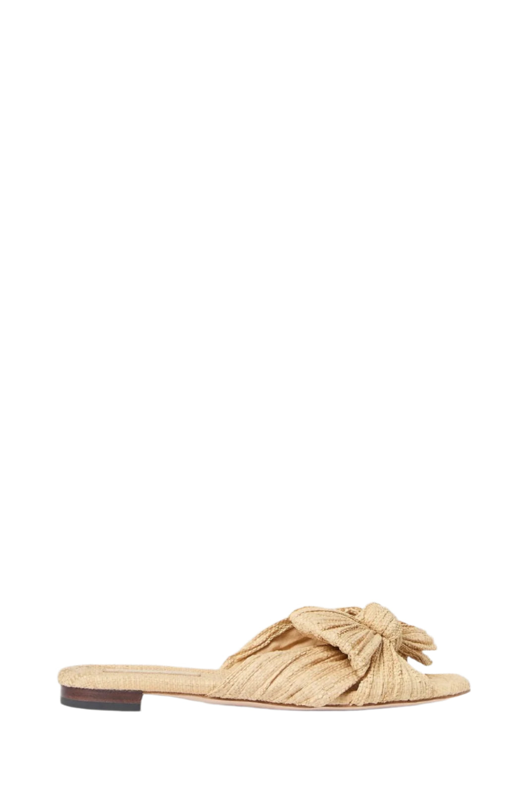 DAPHNE PLEATED STRAW BOW SLIDE - Sassanova3