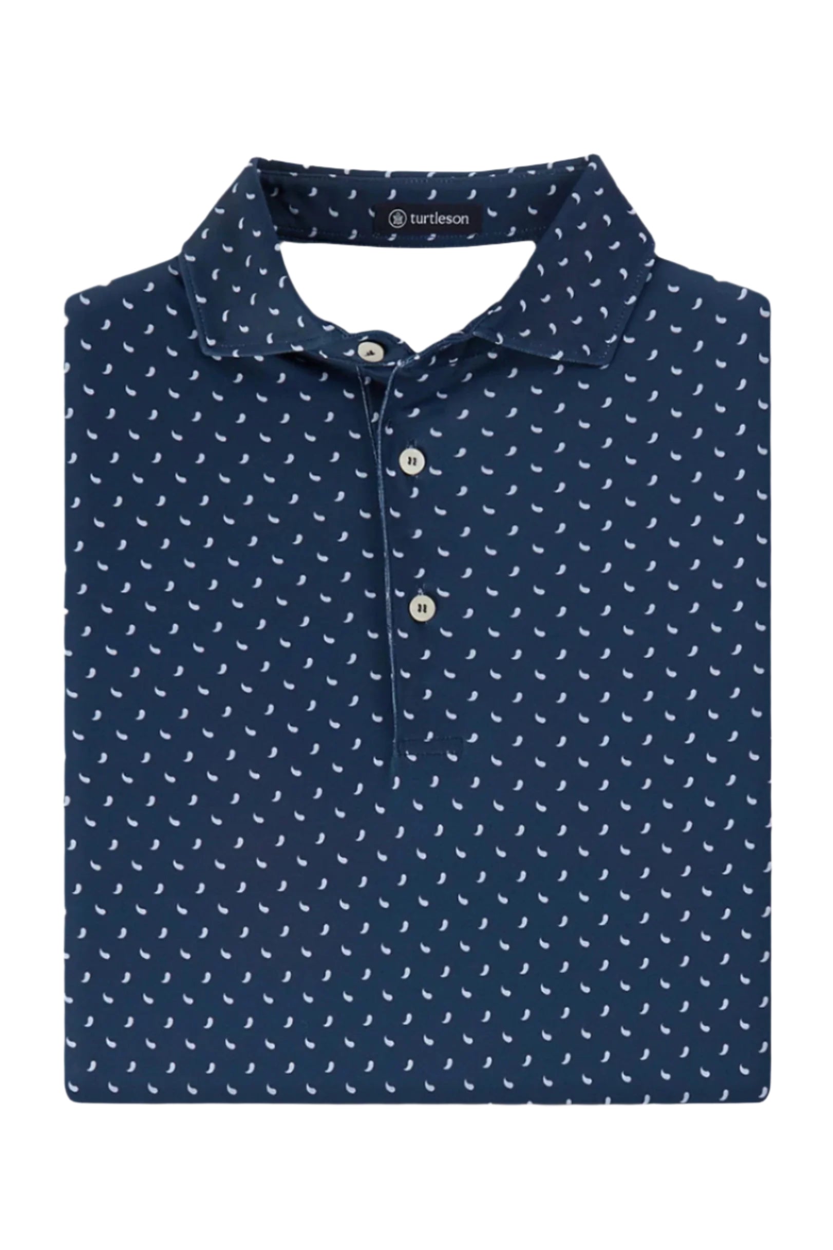 DIP PIQUE POLO in Navy Bloom-novaman