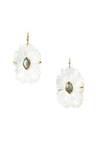 CARVED MOP FLOWER EARRINGS W/LABRADORITE (EG-5777)
sassanova