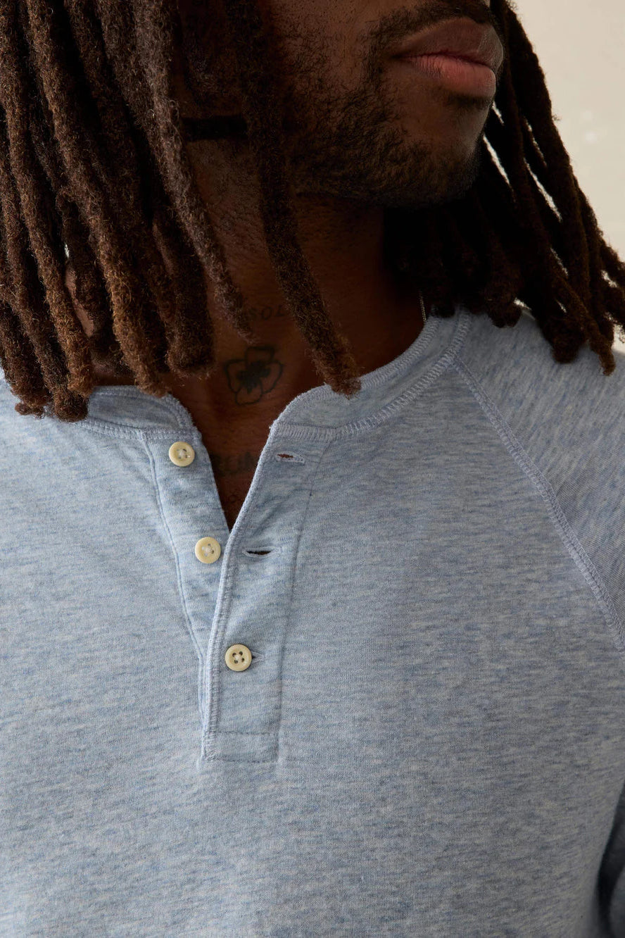 CLOUD LONG SLEEVE HENLEY - Long Sleeved Tees - Novaman