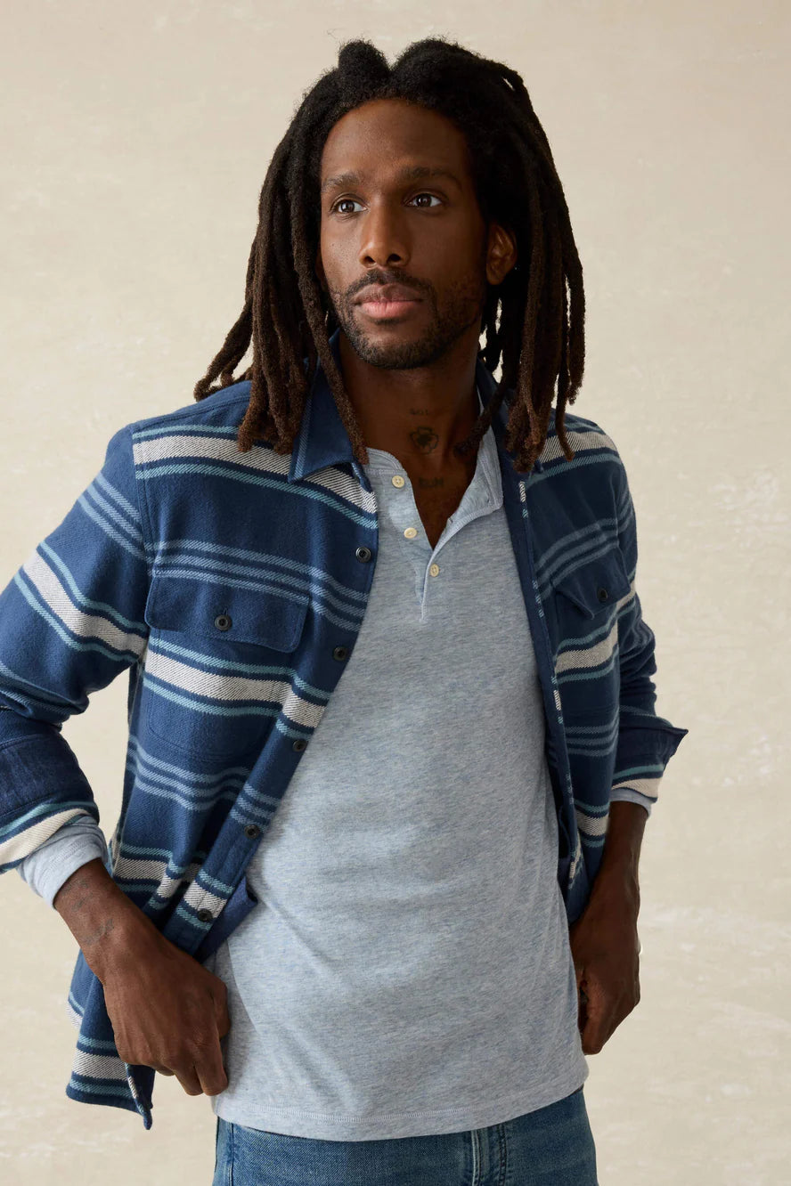 CLOUD LONG SLEEVE HENLEY - Long Sleeved Tees - Novaman