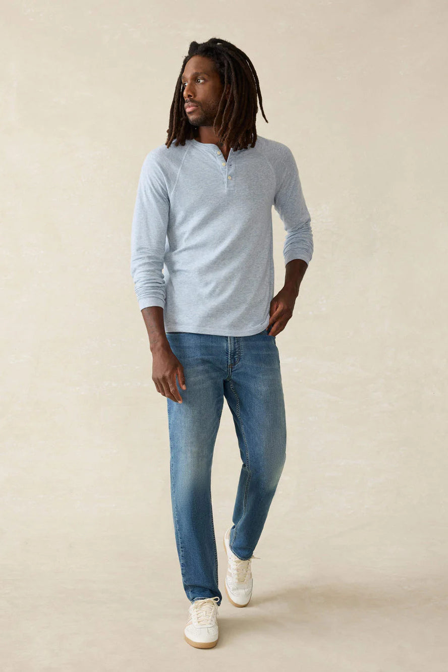 CLOUD LONG SLEEVE HENLEY - Long Sleeved Tees - Novaman