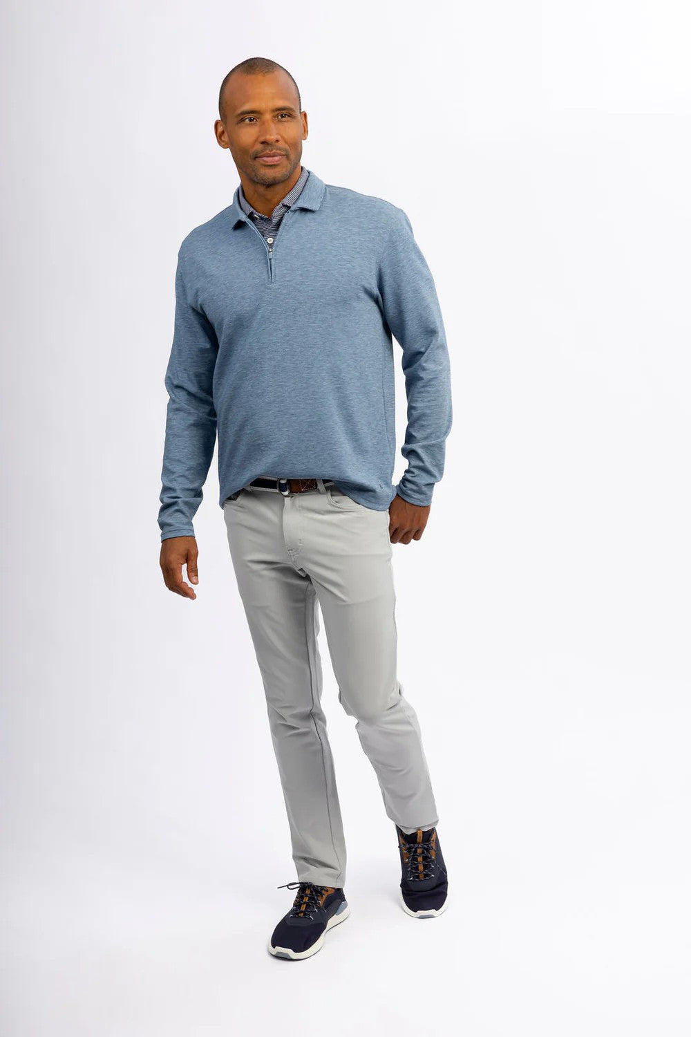 STIRLING SPORT ZIP POLO - Sweaters - Novaman