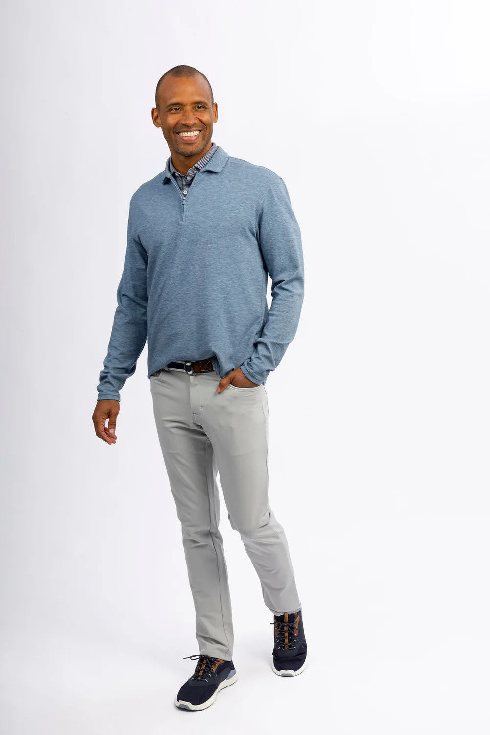 STIRLING SPORT ZIP POLO - Sweaters - Novaman