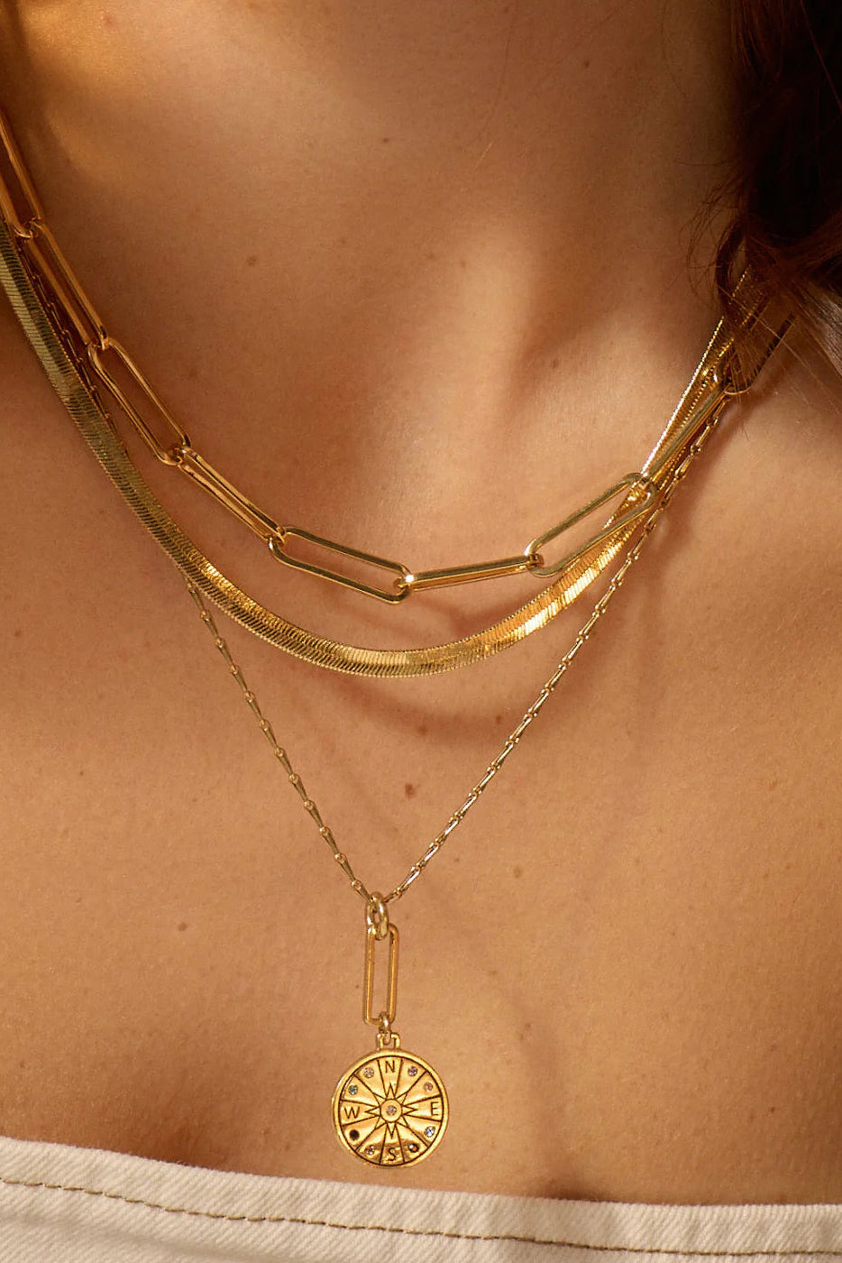 SEEKER NECKLACE- GOLD - Necklaces - Sassanova