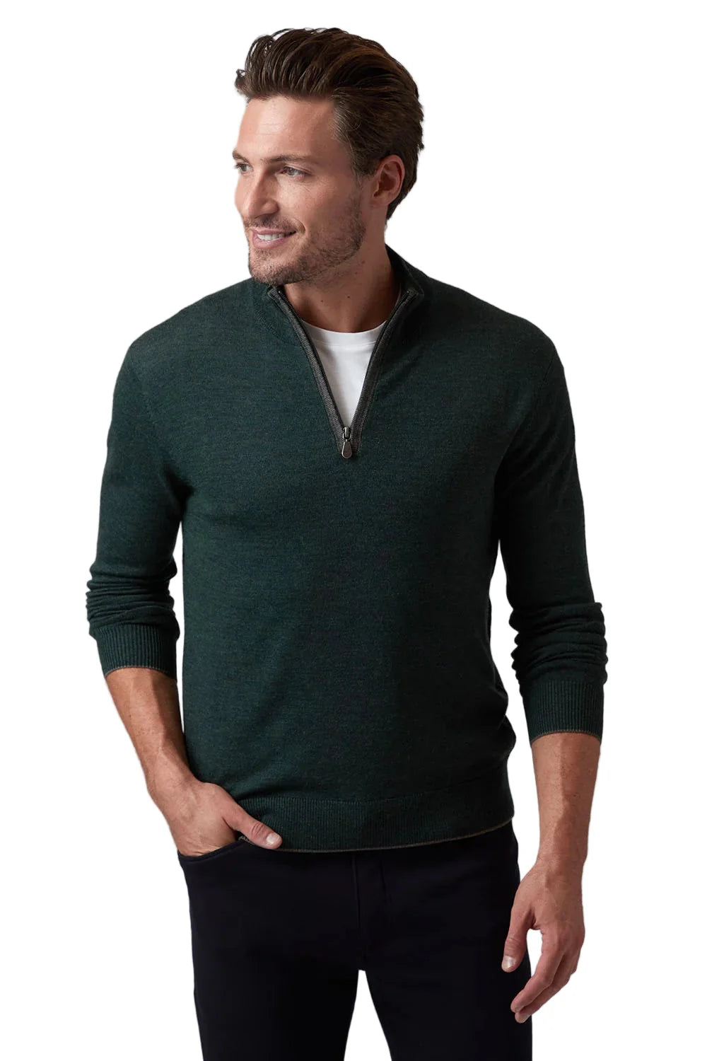 CLASSIC ZIP MOCK - Sweaters - Novaman