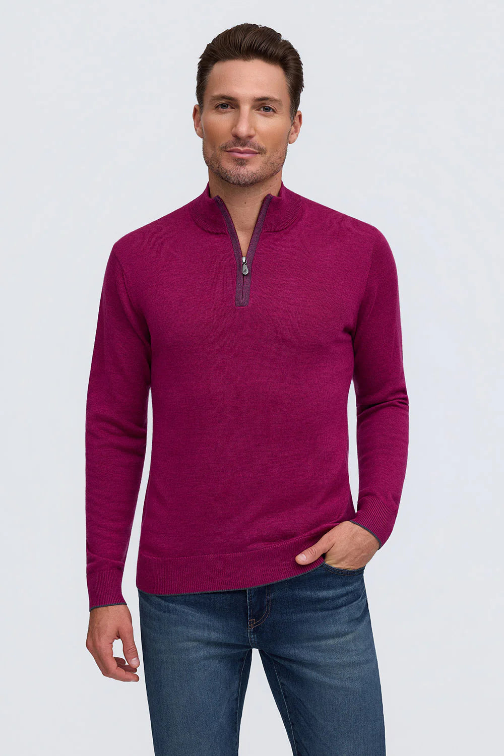 CLASSIC ZIP MOCK - Sweaters - NovaMan