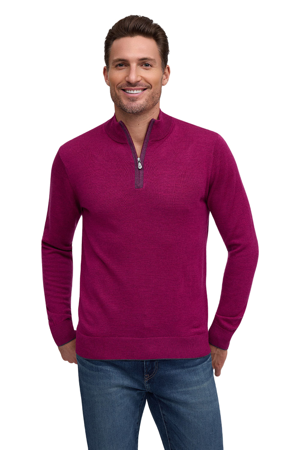 CLASSIC ZIP MOCK - Sweaters - NovaMan