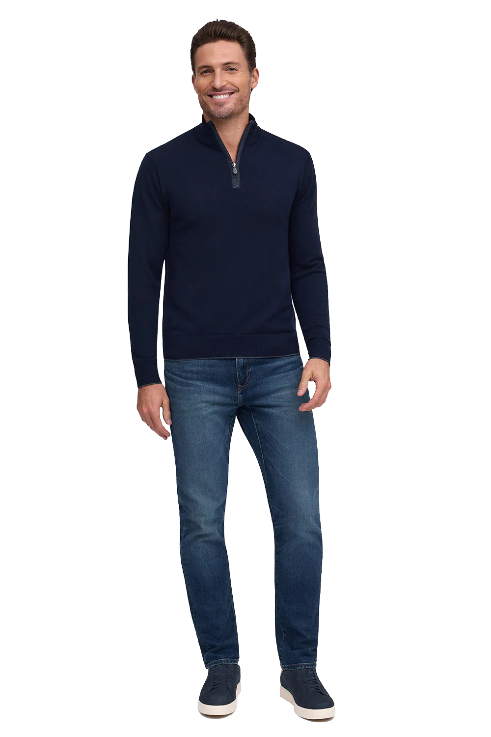 CLASSIC ZIP MOCK - Sweaters - Novaman